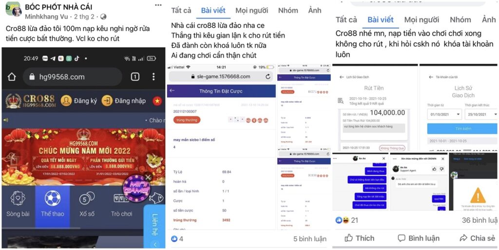 nhà cái cro88 lừa đảo