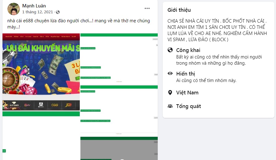 nhà cái e688 lừa đảo