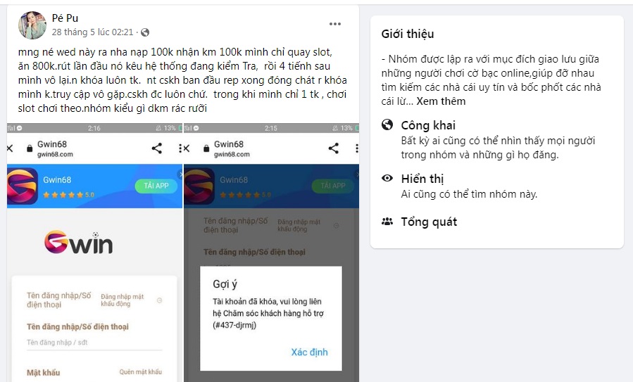 Bốc phốt nhà cái GWIN68 lừa đảo khi mới hoạt động được vài tháng 2022